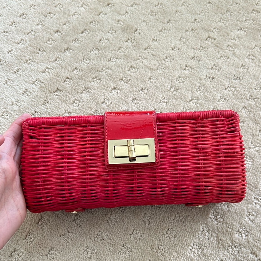 Jcrew woven clutch.